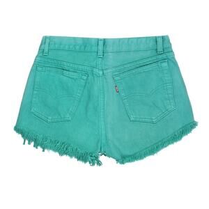 Vintage Levis 701 Mint Green Distressed Shorts